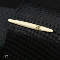 Men's Business Striped Matte Tie Clip High end Tie Clip Weddings Business Partie