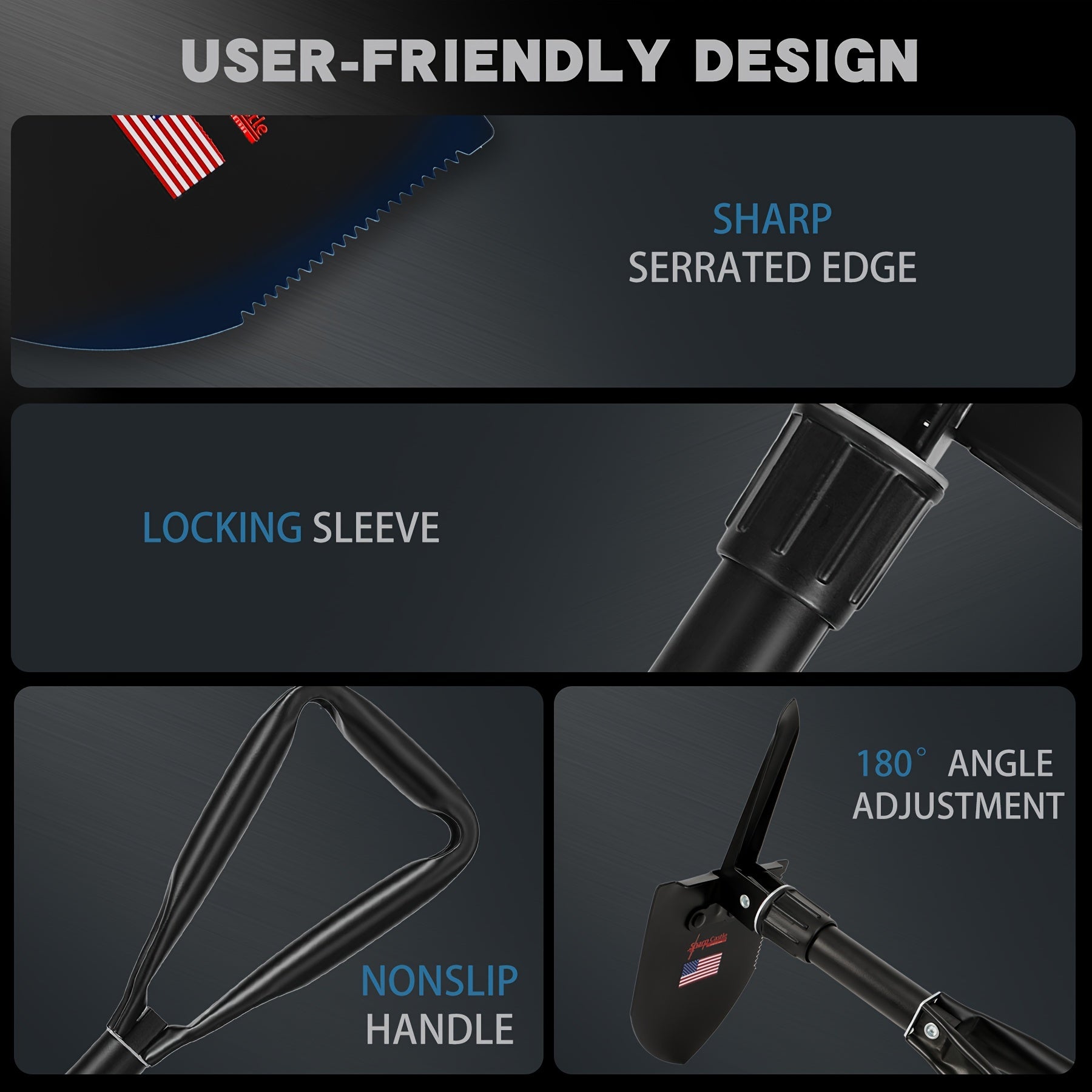 Portable Folding Shovel Small Survival Shovel For Outdoor Camping