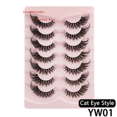 7 Pairs Cat Eye Dramatic False Eyelashes 8D Fluffy Extension Volume