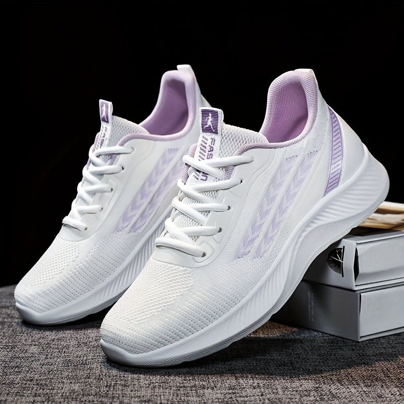 Women's Breathable Knit Sneakers Casual Lace Up Lightweight Sport Shoes