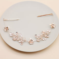Bridal Flower Headband Rhinestone Hair Accessories Wedding Headdress