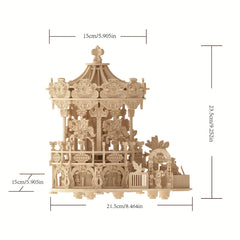 3D Wooden Puzzle DIY Music Box Model Toy Gift
