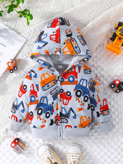 Baby Boys Dinosaur Hooded Jacket Spring Autumn Winter