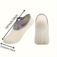Women's Yoga Socks Non Slip Cross Strap Sports Socks