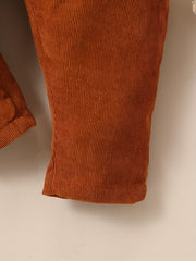 Baby Casual Brown Overalls for Autumn and Winter