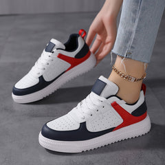 Women's Lightweight Faux Leather Skate Shoes