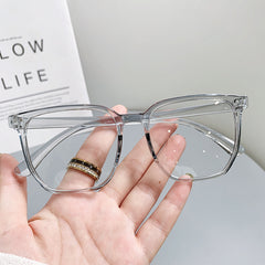 Vintage Oval Transparent Glasses Light Blocking Spectacles