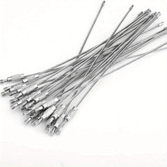 10pcs Stainless Steel Keychain Cable Key Ring Wire Keychain