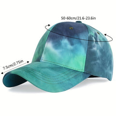 Tie Dye Print Baseball Cap Adjustable Dad Hats Unisex Hip Hop Sun Hats