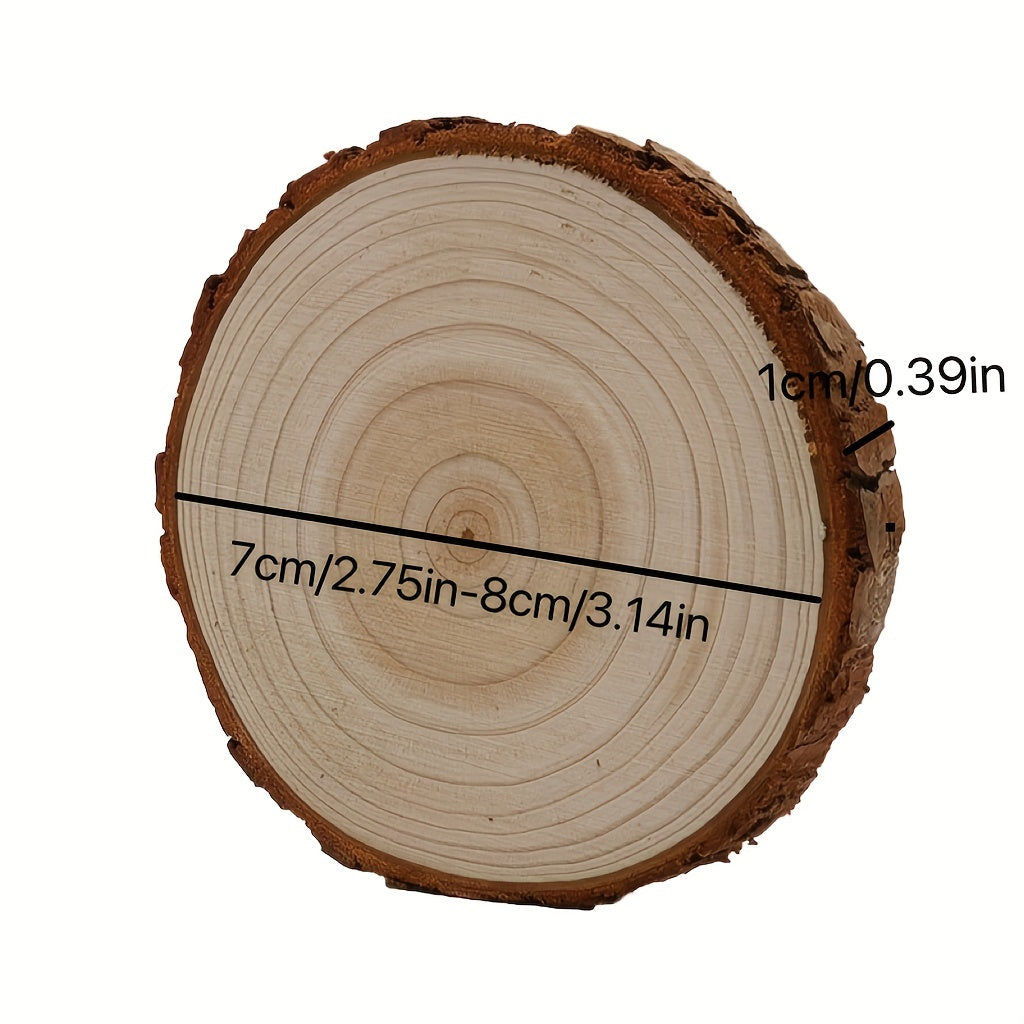 5pcs Wood Slices Craft Kit Circles Christmas Ornaments Wedding DIY Crafts