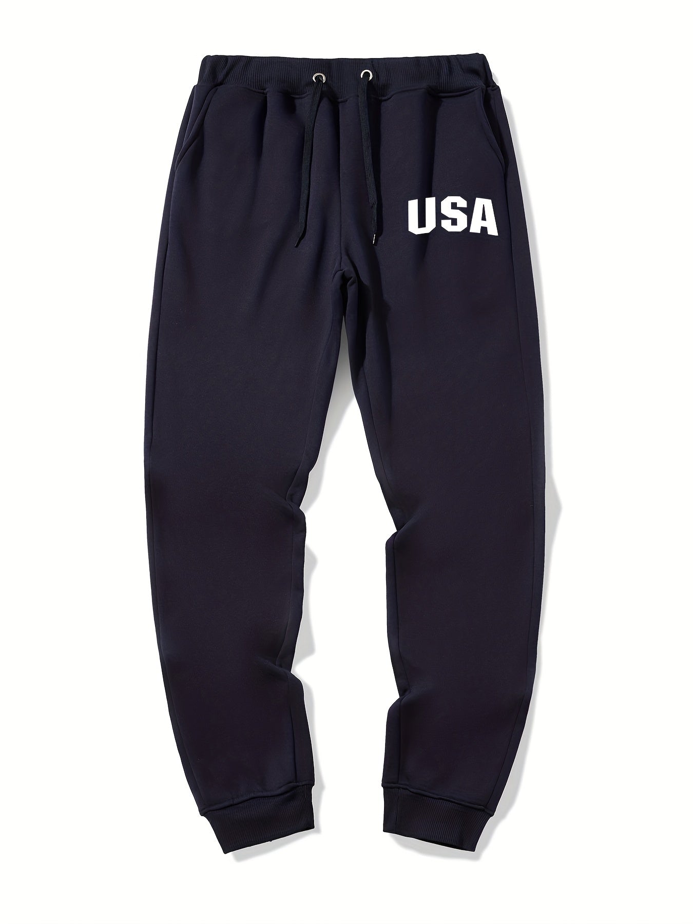 Letter Print Graphic Drawstring Joggers Men's Sweatpants