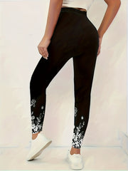 Floral Print Yoga Leggings Women's Activewear