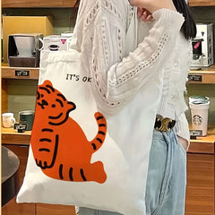 Christmas & Thanksgiving Tote Bag - Holiday Cartoon Design