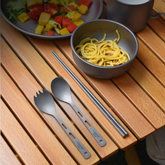 Titanium 3-Hole Spoon Fork for Camping