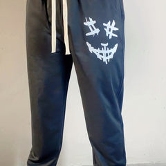 Men's Smiling Face Print Jogger Sweatpants