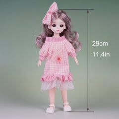 Anime Princess Doll 1pc Jointed BJD PVC Ideal for Girls Birthday Gift