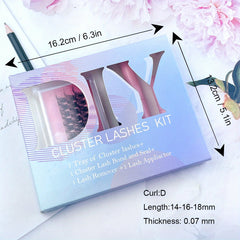 25mm DIY Eyelash Extension Kit w/ Mascara Brush, Glue & Applicator