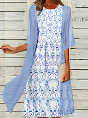 Women's Plus Tank Dress & Cover Up Set