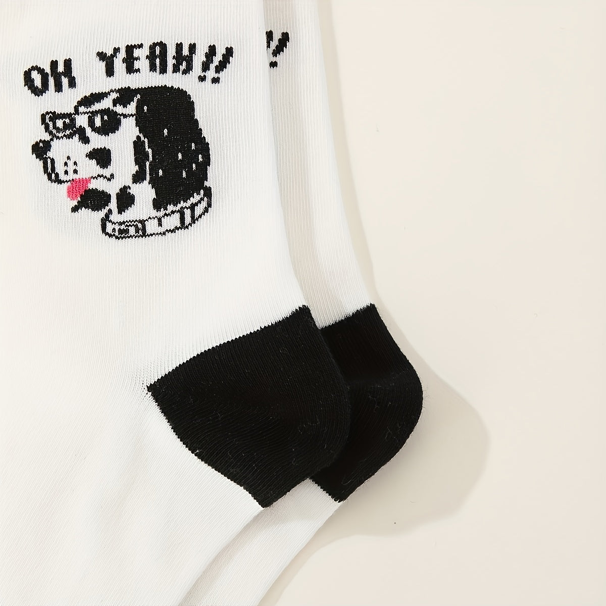 5 Pairs Letter Print Mid Tube Socks Women's Stockings