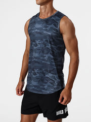 Men's Camo Tank Top for Summer Fitness & Workouts