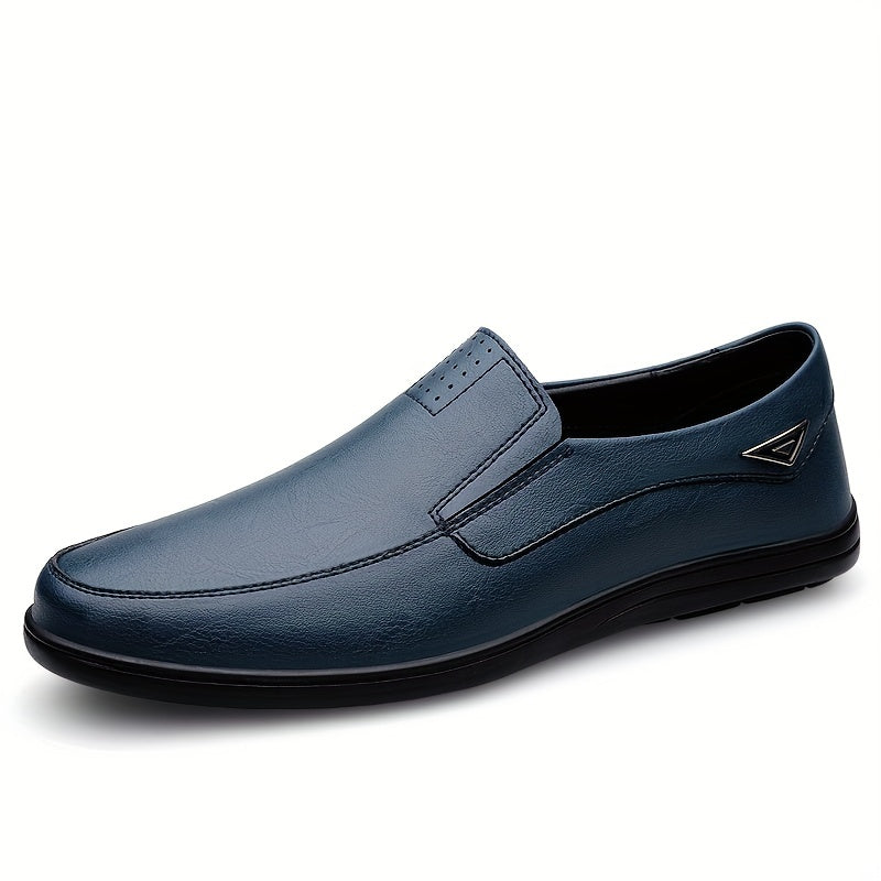 Men's Metal Decor Casual Loafers Comfortable Slip-on Shoes