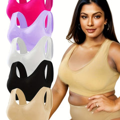 5 Pack Plus Size Seamless Fitness Bra Set