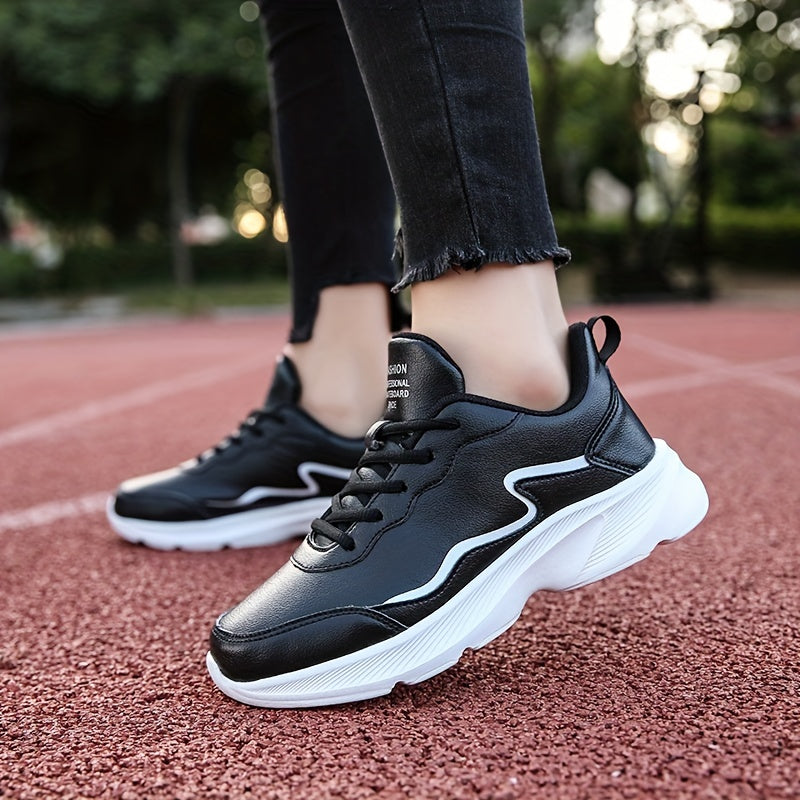 Waterproof Breathable Faux Leather Non Slip Sneakers