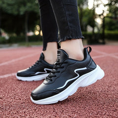Waterproof Breathable Faux Leather Non Slip Sneakers