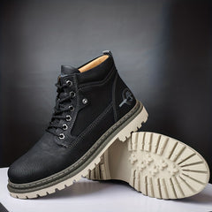 Men's High Top Boots Non Slip Lace Up Durable Shoes
