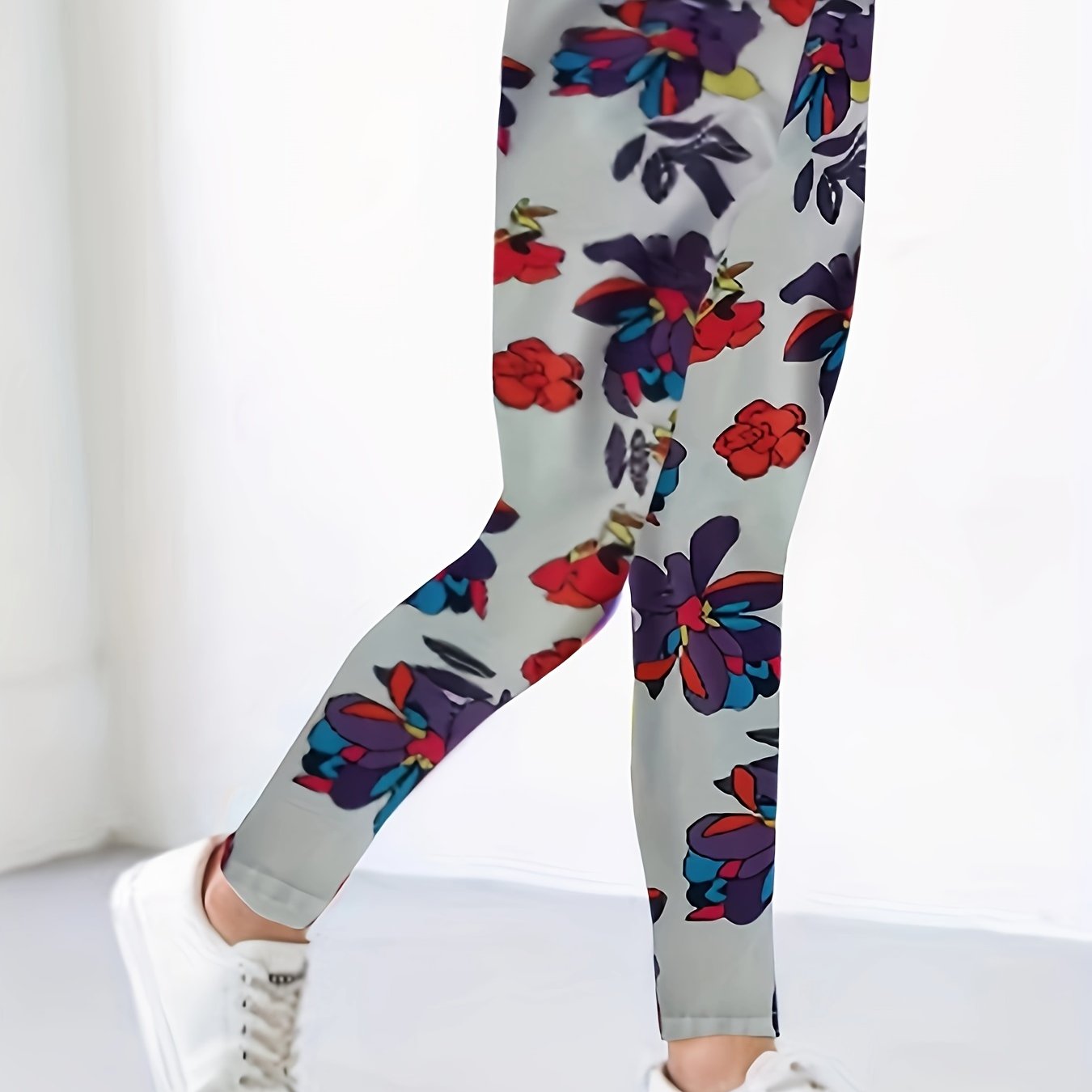 Girls Flower Pattern Leggings All Seasons Sports Gift
