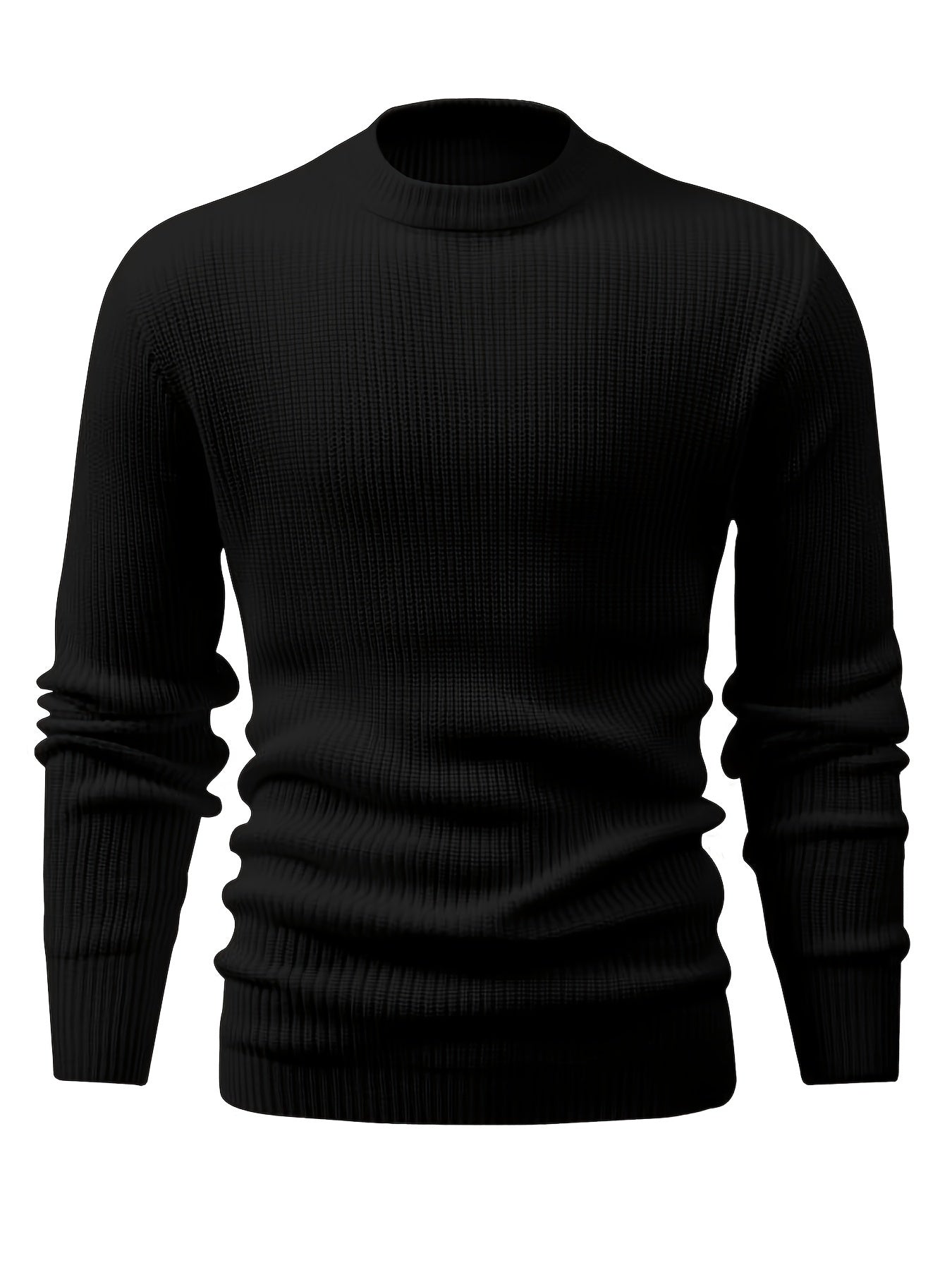 Men's Casual Round Neck Pullover Sweater For Fall Winter