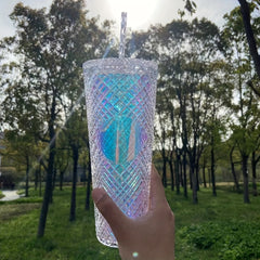 BPA-Free Tumbler Cup Sports Water Bottle with Straw
