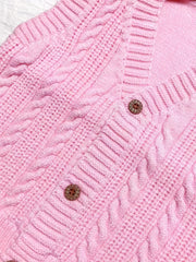 Baby Girl V Neck Knitted Sweater Cardigan Vest