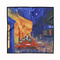 Oil Painting Print Square Scarf Shawl Twill Satin Silk Scarf