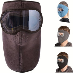 Winter Cycling Full Face Mask Dustproof Anti Fog Windproof Mask With Goggles