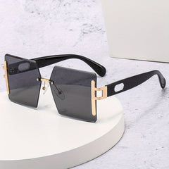 Oversized Square Frame Sunglasses Gradient Lens Glasses