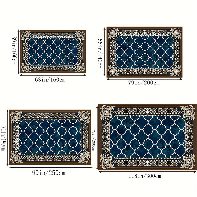 Geometric Absorbent Non Slip Soft Floor Mat Easy to Clean Minimalist Rug