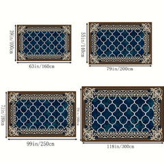 Geometric Absorbent Non Slip Soft Floor Mat Easy to Clean Minimalist Rug