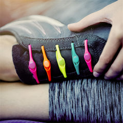 12pcs Waterproof Silicone Shoelaces Colorful Tieless Laces For Adults