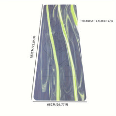 Linen Strap Pu Leather Colored Striped Yoga Mat Non Slip Anti Sweat Fitness Mat