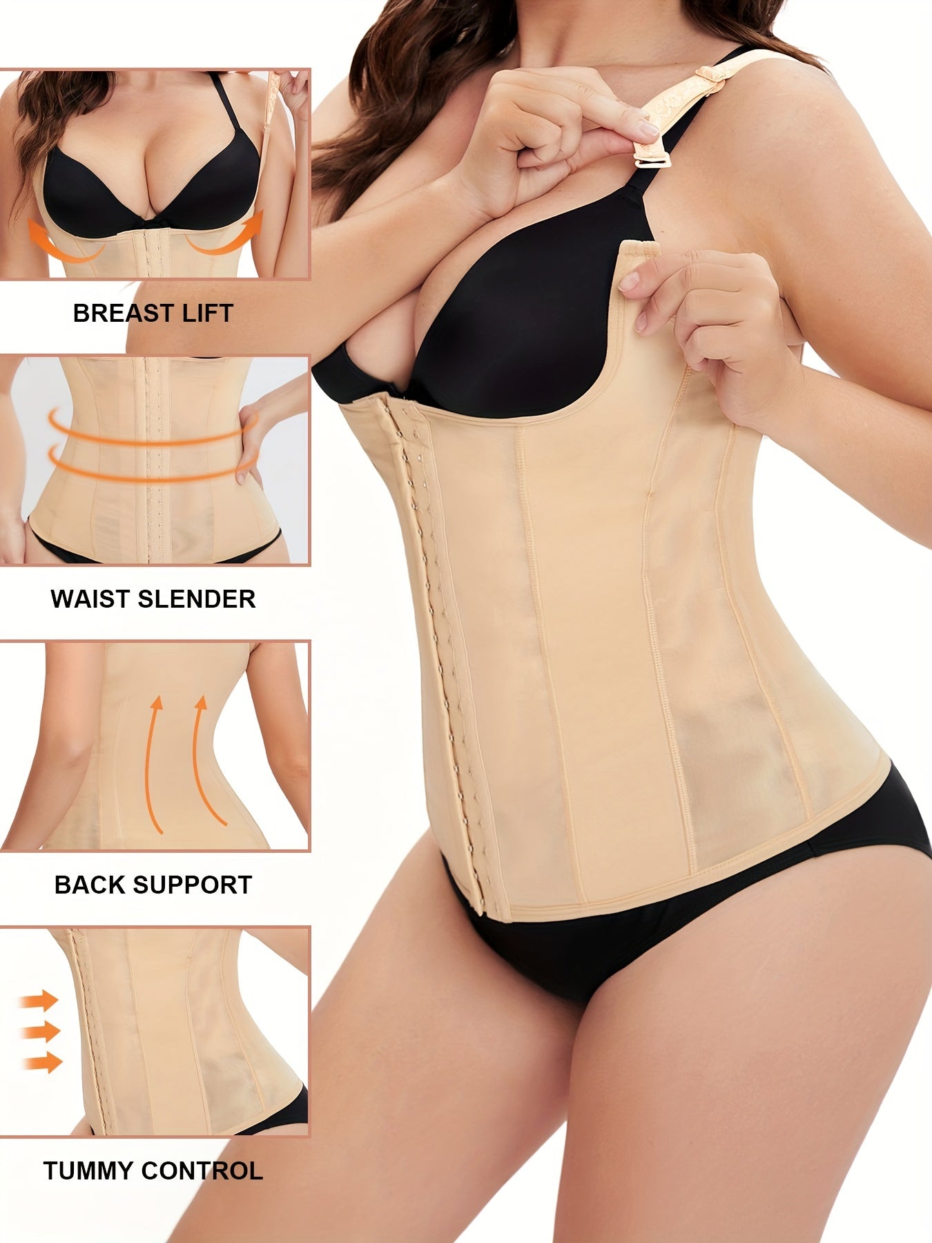 Front Buckle Cami Tops Waist Trainer Tummy Control Slimmer Top
