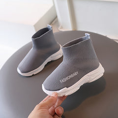 Boy's Knit Slip On Sock Shoes Non Slip Casual Sneakers