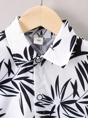 Boys Tropical Graphic Button Shirt