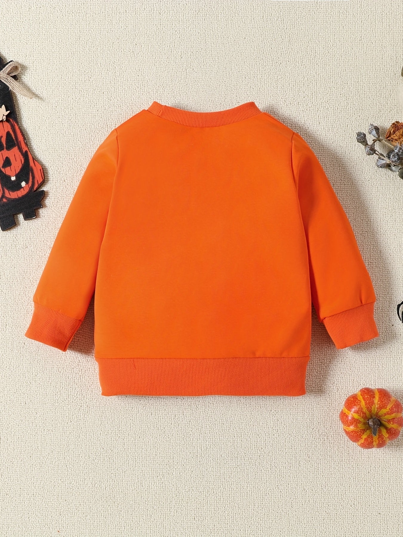 Baby Boys Halloween Party Cartoon Print Sweatshirt Cotton Pullover