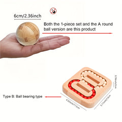 Wooden Puzzles Magic Ball Intelligence Toys Brain Games Spherical Puzzles