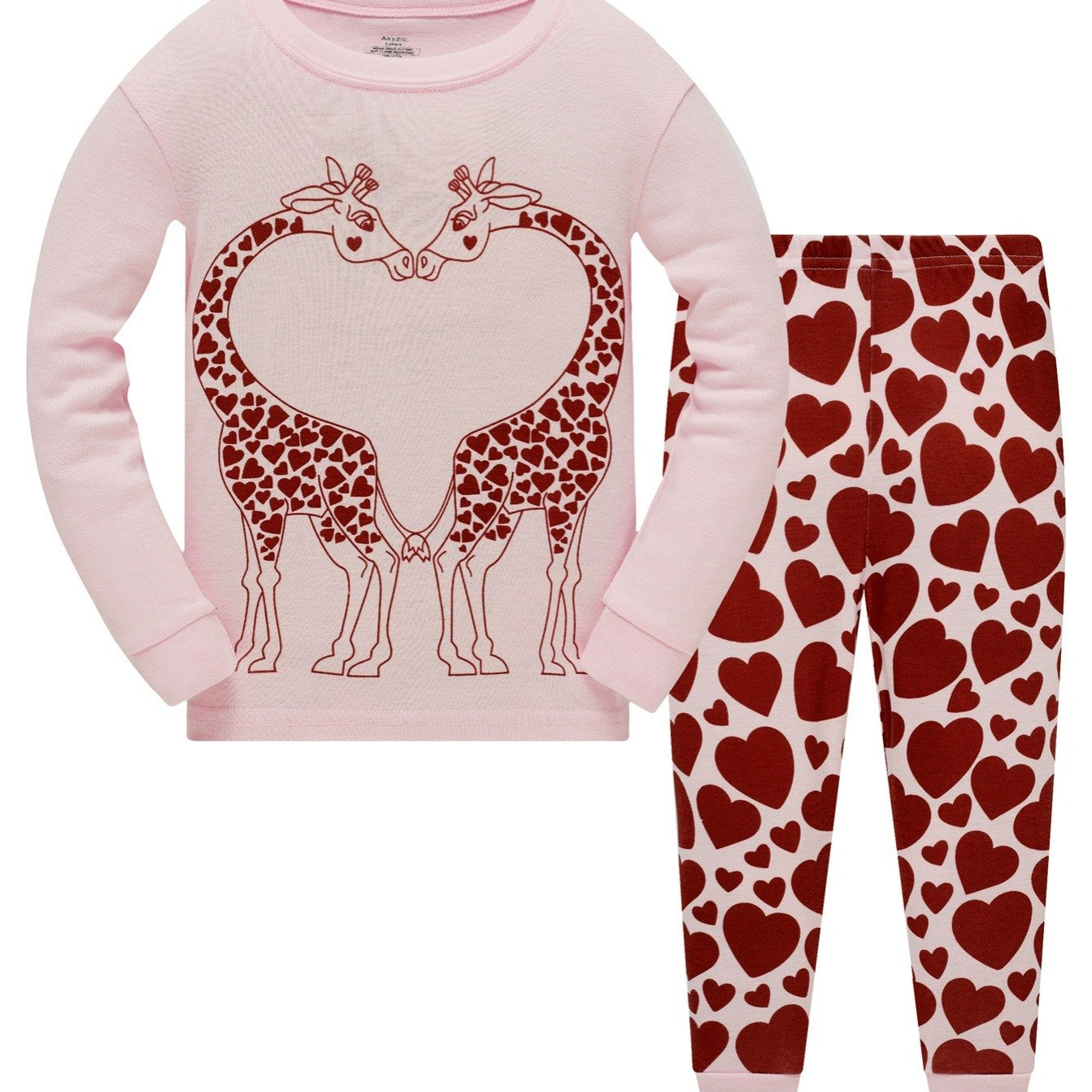 Girls Cartoon Long Sleeve Pajamas Set