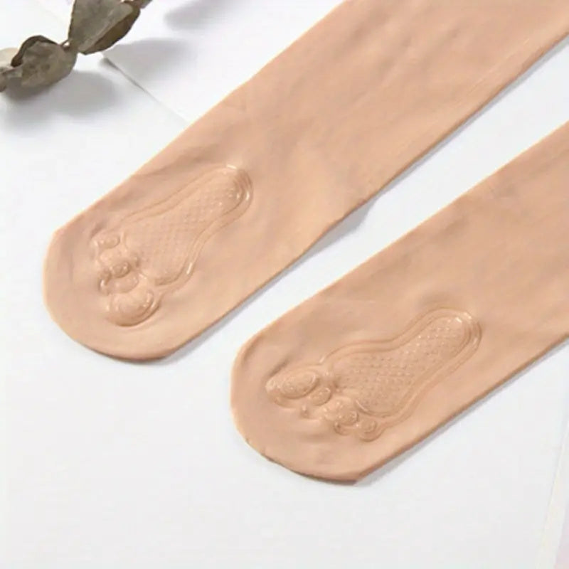 2 Pack Opaque Tights High Waist Footed Pantyhose