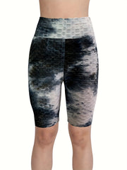 Tie Dye Honeycomb Yoga Shorts