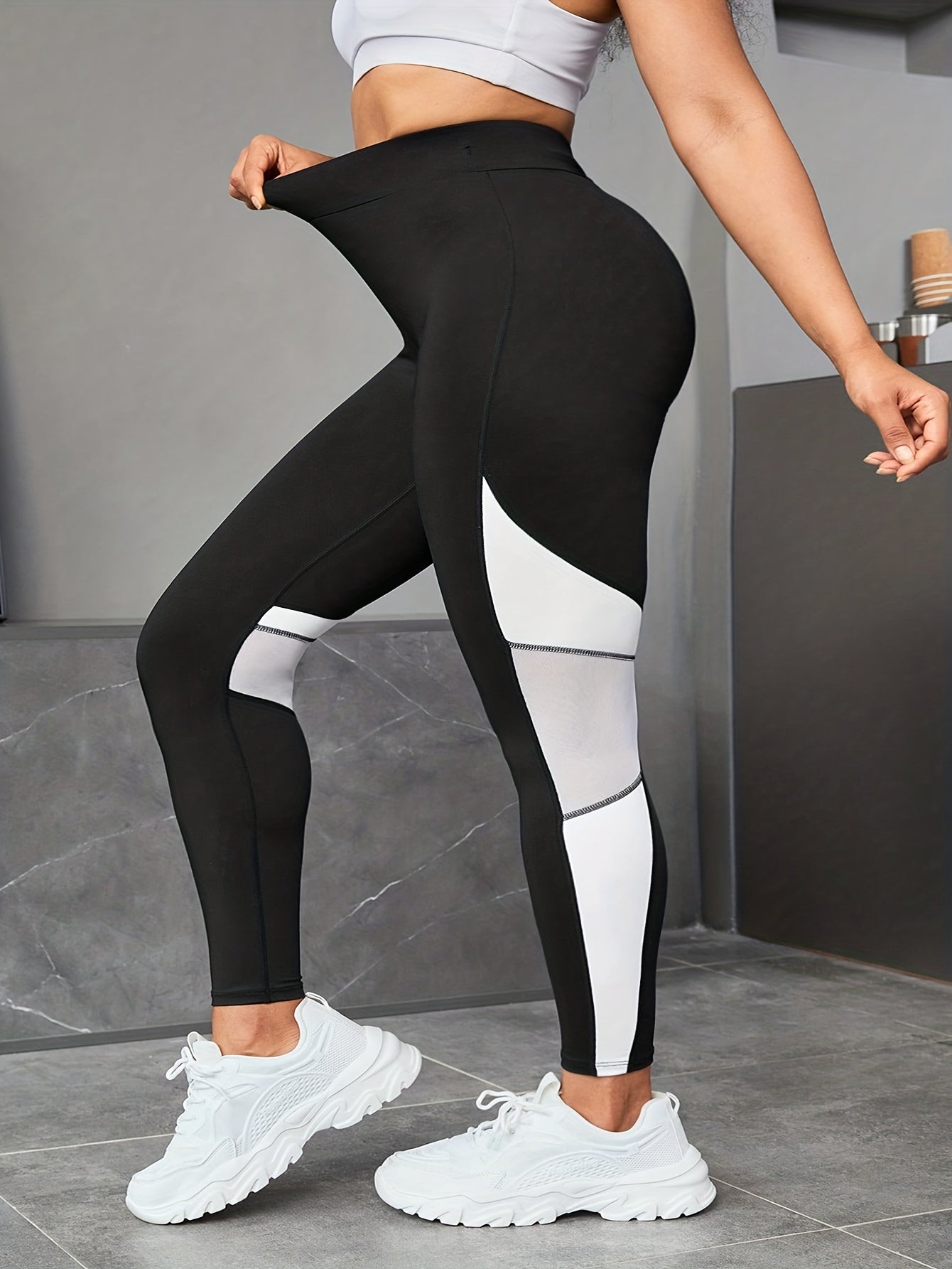 Colorblock High Waisted Sports Leggings