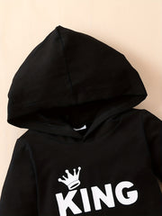 Baby Toddler KING Hooded Romper Pants Set